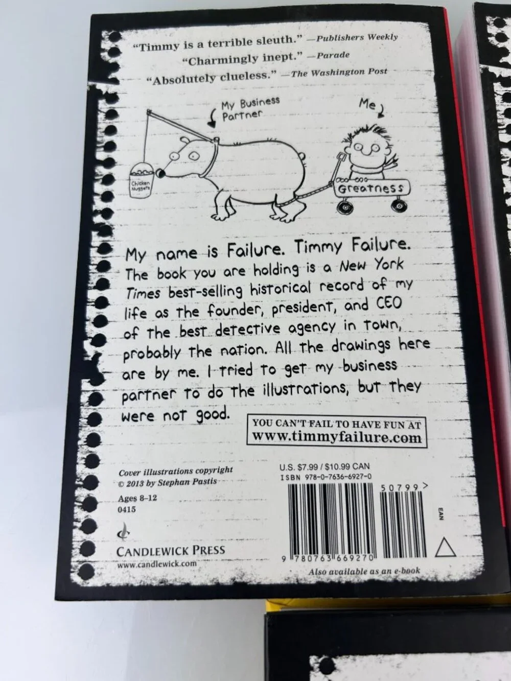 Timmy Failure Books 1 2 & 3 Stephan Pastis Age 8-12 Chapter Book Illustrated